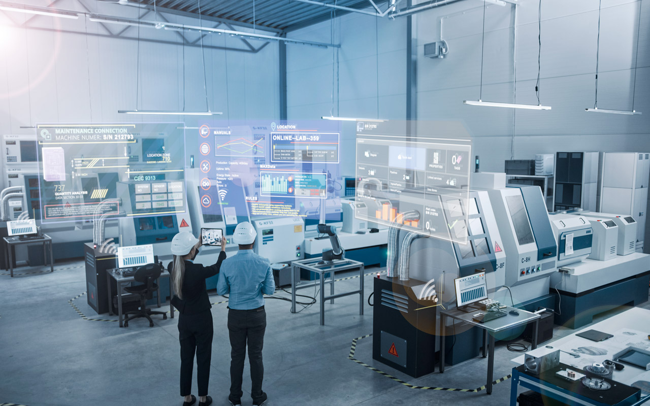 Bild zeigt eine digitale Fabrik